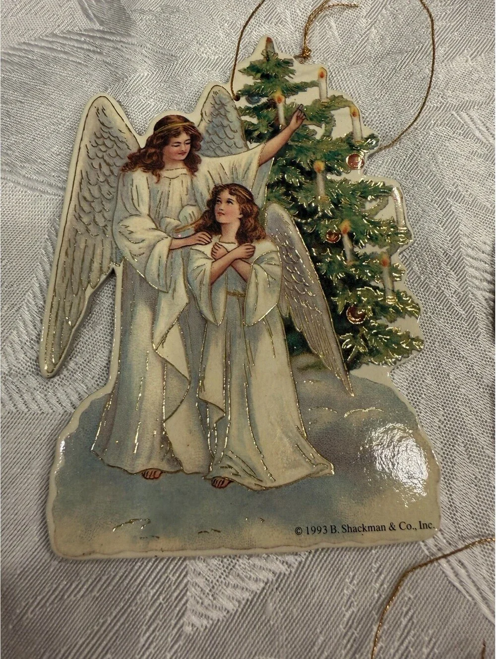 Lot Of 35 Shackman & Co 2 Sided Die Cut Ornaments Cherubs Victorian EUC